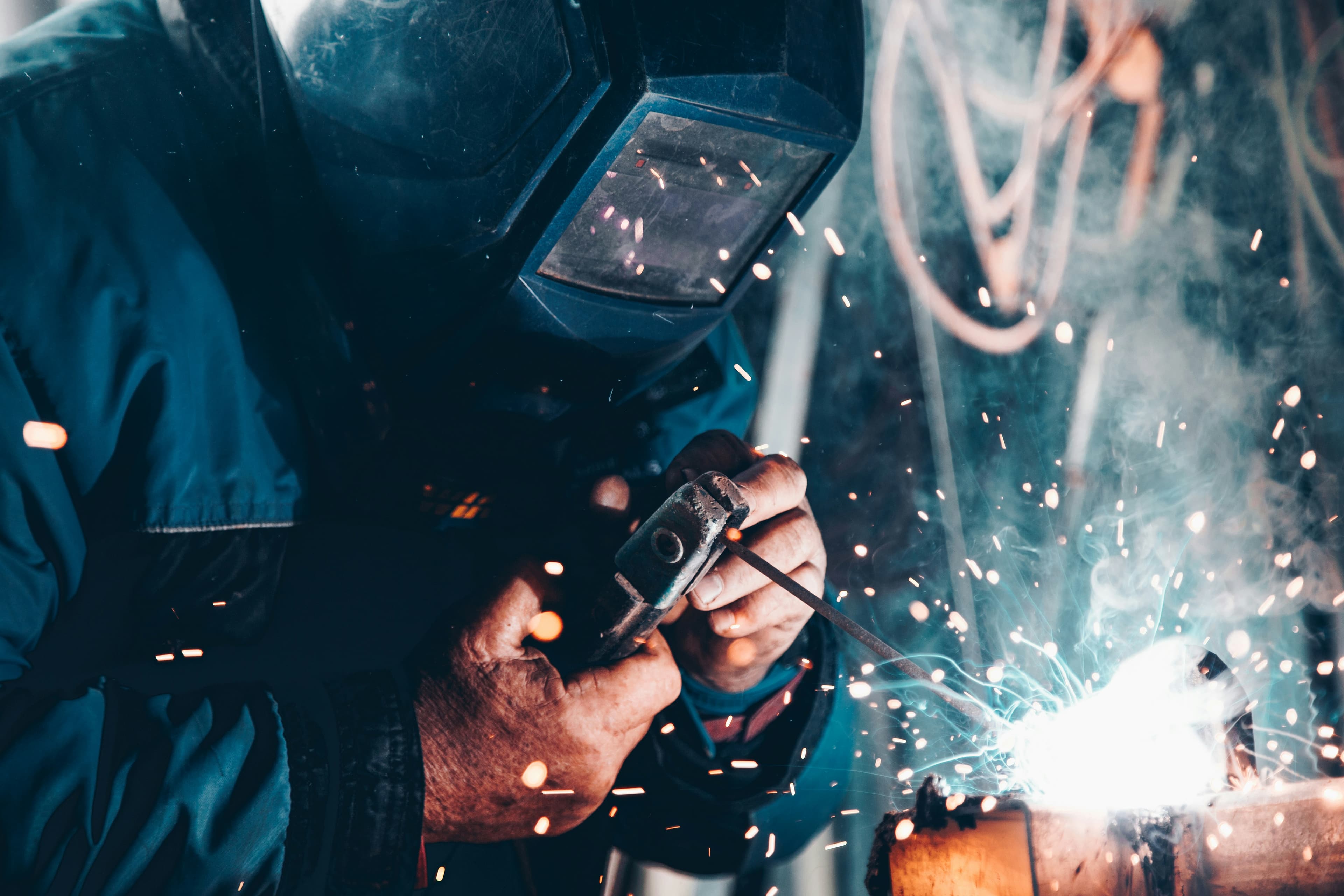 Picture of a welder doing welding work 